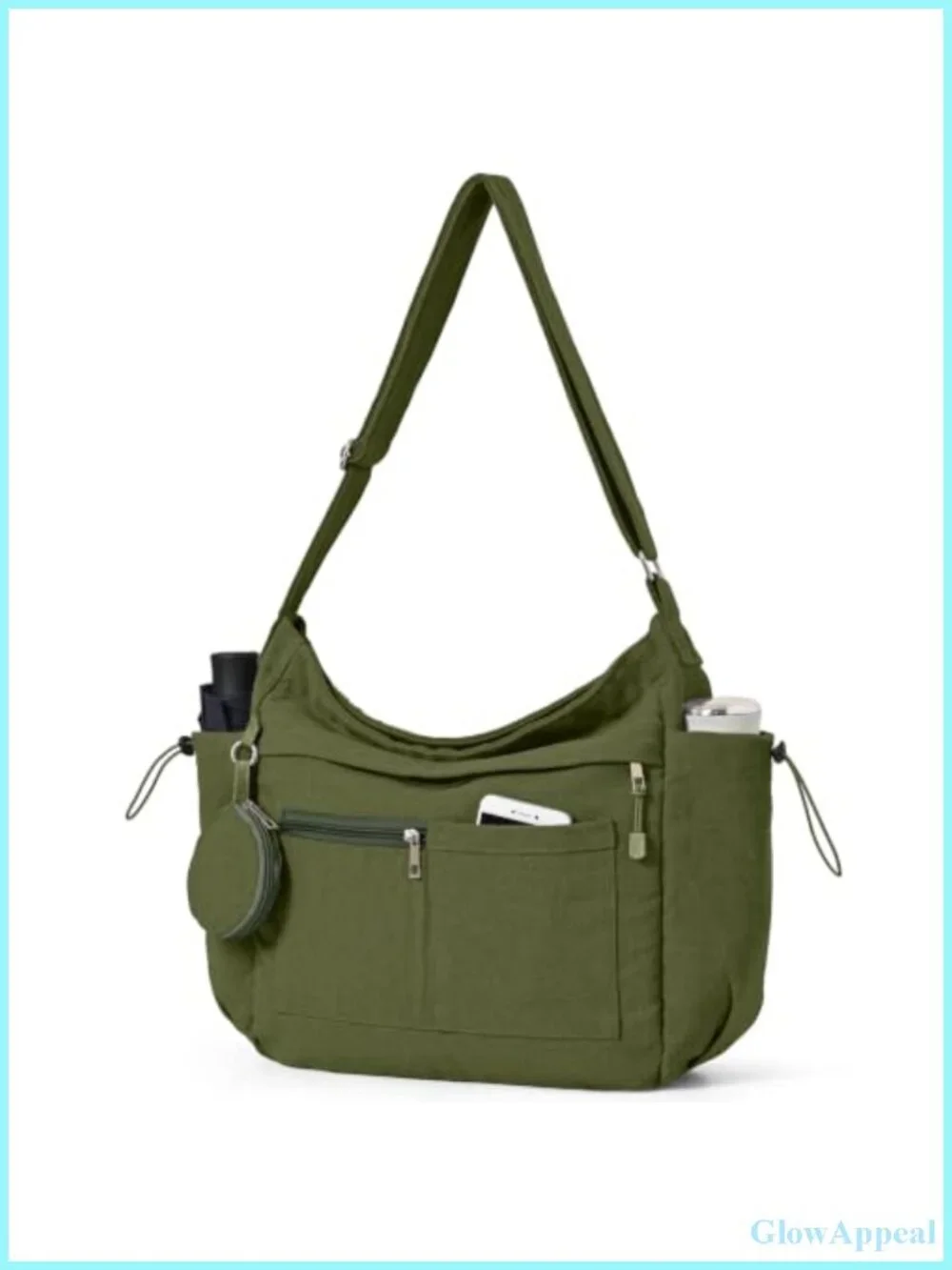Canvas Hobo Crossbody Tote Bag Messenger Adjustable Strap Large